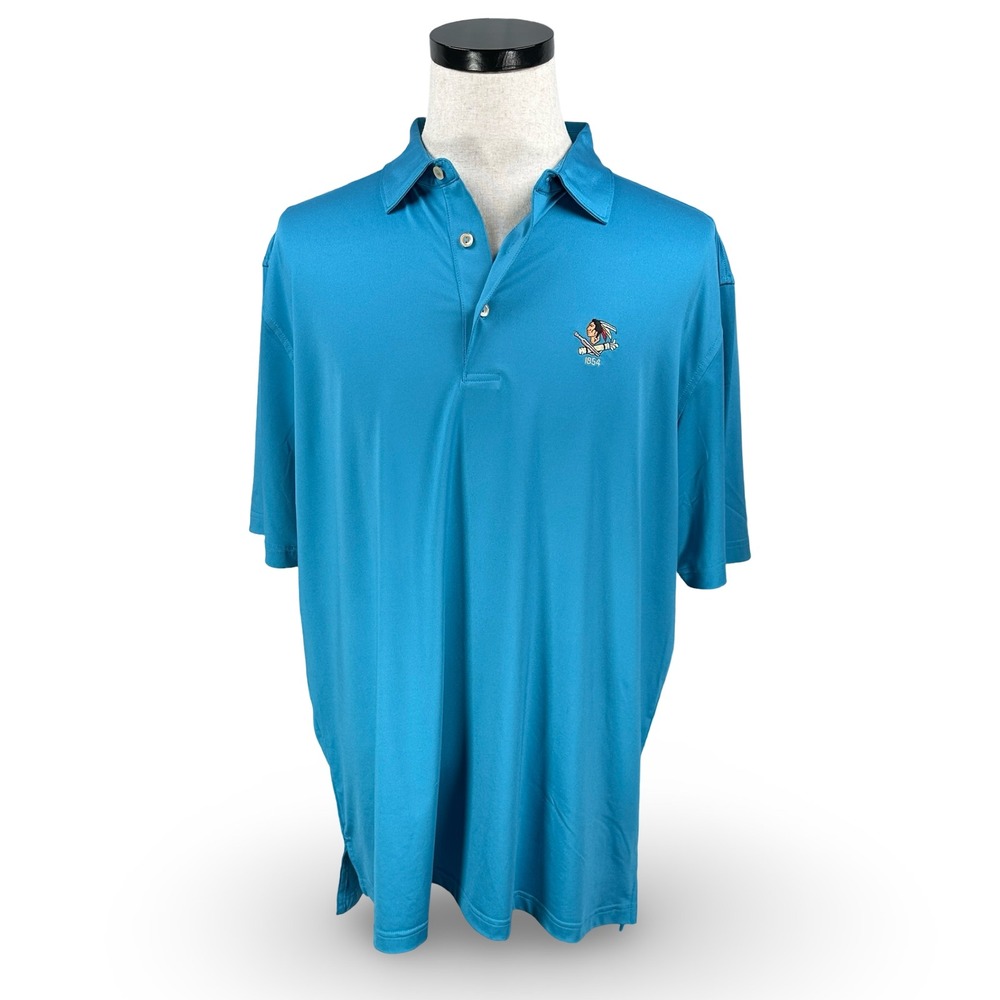 Peter Millar Summer Comfort Polo‎ Shirt Mens XL Blue Philadelphia Cricket Club